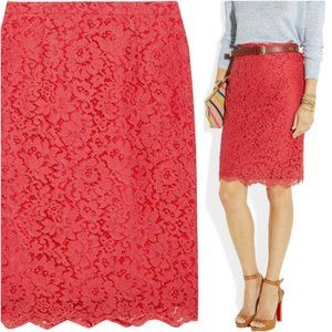 J.Crew Collection Pink Lace Pencil Skirt S…